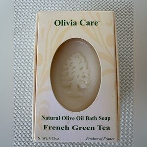 Olivia Care Natural Olive Oil Bath Soap French Green Tea 4.75 Oz New